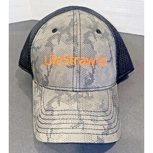 New LifeStraw Personal Water Filter Straw Mesh Adjustable Snapback Hat Cap